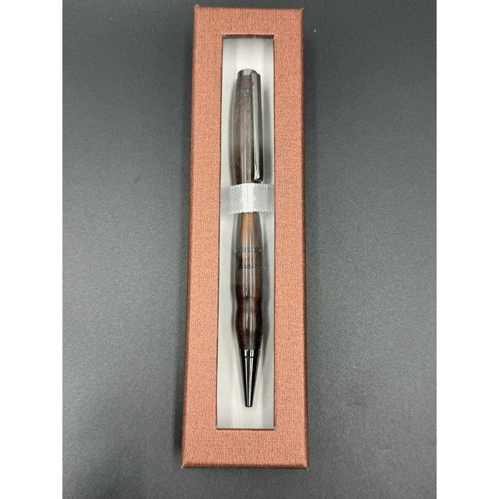 Slimline Pen, Individual Design. Hand-made Twist Pen Cocobolo Wood W/Opal Inlay